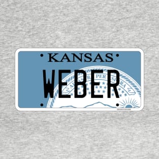 Kansas Weber Grill Vanity License Plate T-Shirt